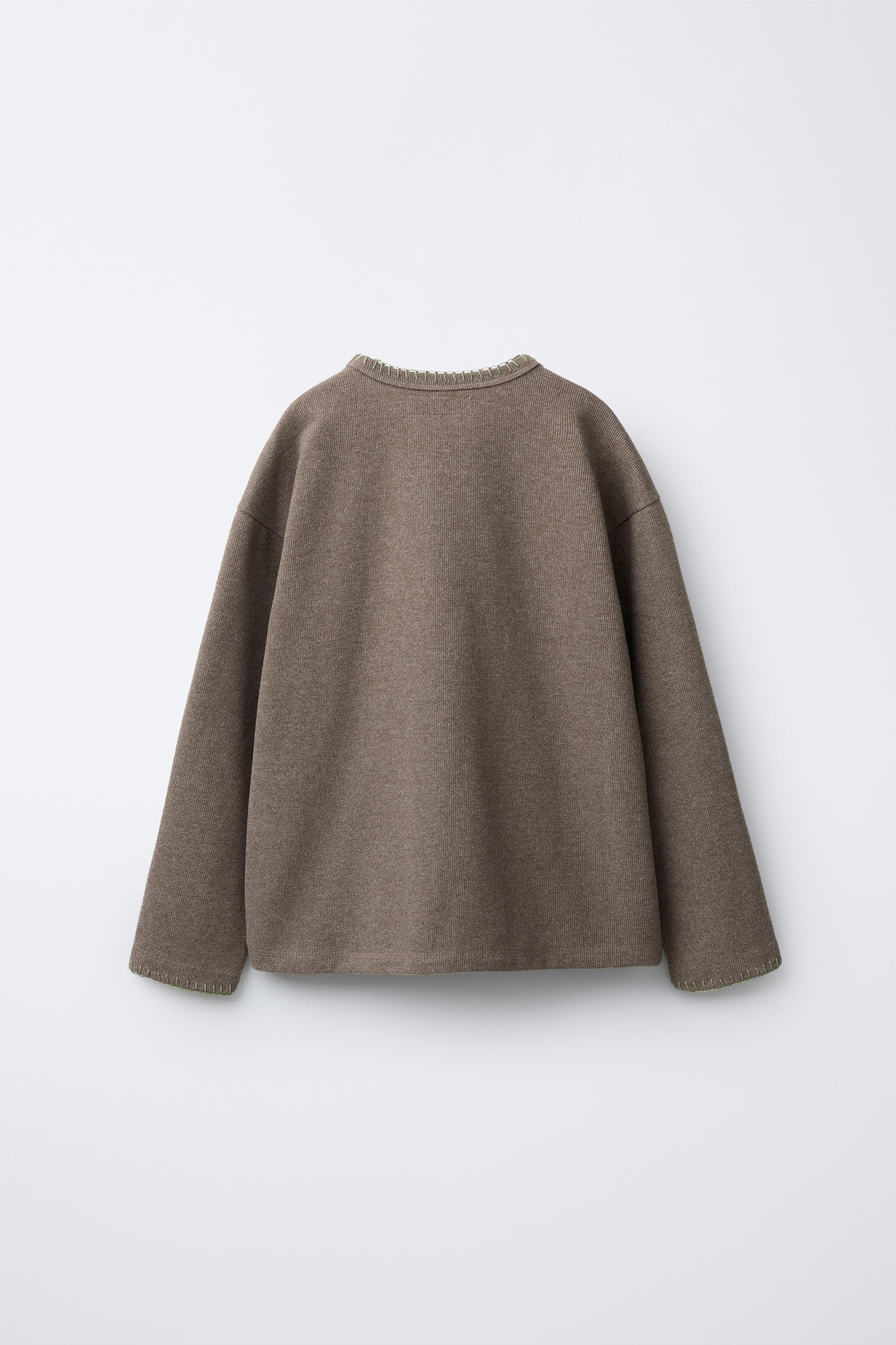 CONTRAST TOPSTITCHED SOFT TOUCH SHIRT